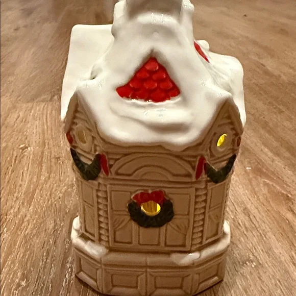 Vintage Fitz and Floyd Festive Christmas Votive Candle Holder House 1978 - Picture 2 of 6